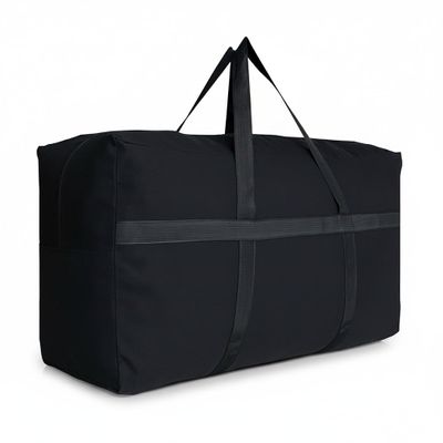 DoYiKe Extra Large Canvas Storage Duffle Bag with Zippers and Handles, Big Foldable Duffle Bag for Travel - 38x23x11Inch