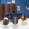 6 Panel Room Divider Handwork Wood Mesh Woven Room Dividers and Folding Privacy Screens with Double Sides Weaved, Foldable Portable Room Partitions and Dividers for Bedroom,Office,Home(Brown) view 3