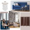 6 Panel Room Divider Handwork Wood Mesh Woven Room Dividers and Folding Privacy Screens with Double Sides Weaved, Foldable Portable Room Partitions and Dividers for Bedroom,Office,Home(Brown) view 4
