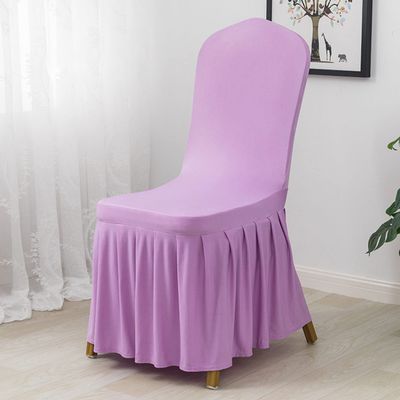 YOPOIY Chair Covers for Wedding Banquet Dining Room Removable Chair Slipcovers Living Room Parson Chair Covers 10 20 50 PCS Washable Chair Protector -Light purple-50PCS