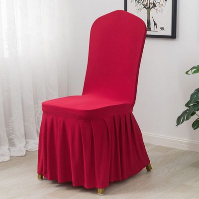 YOPOIY Chair Covers for Wedding Banquet Dining Room Removable Chair Slipcovers Living Room Parson Chair Covers 10 20 50 PCS Washable Chair Protector -red-1-50PCS