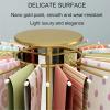 Clothes Retail Metal Scarf Rack Hanger, Rotatable Bracket Pants Hanging Rack Jewelry Holder Organizer, Floor Standing Shawl Tie Belt Commercial Display Stand, Closet Storage Shelves Towel Rack view 3