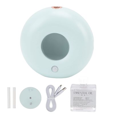 Yosoo Mini Diffuser,Doughnut Essential Oil Atomizing Humidifier USB Charging Smart Sensing Incense Diffuser (Green)