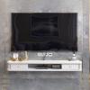 KOWJIFH Wall Mounted TV Cabinet Wall Shelf Floating Shelf TV Multimedia Console Router Set top Box Sky Box TV Stands Wall Mount Entertainment Unit with Drawer Book Cases TV Board TV Unit view 3