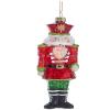 Kurt Adler Glass Nutcracker Glittered Clear Glass Ornament 6 Inch ( RED ), 1 Each view 1