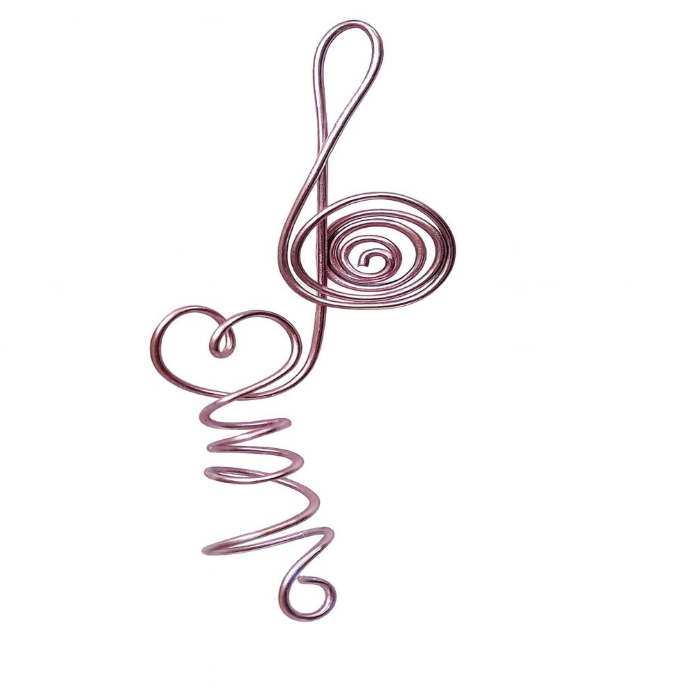 Mini Treble Clef Christmas Tree Topper For Mini Music Themed Holiday Tree