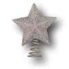 MINI Christmas Tree Ornaments for Tiny Tree (Silver Glitter Star Mini Tree Topper) view 1
