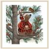 Amanti Art Framed Wall Art Print 41x33 Lumberjack Bear Pine Tree Coffee Break by Fab Funky, Animals Wall Art, Whimsical Decor, X-Large Poster Painting Artwork for Living Room, Bedroom, Bathroom, view 1