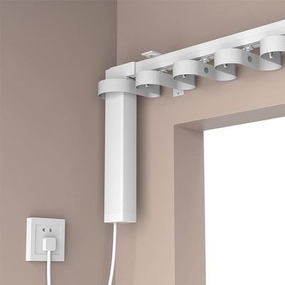 Automatic Curtain Opener,S Folding Electric Smart Curtains System,Motorized Curtains Rod with Remote & Timed,Compatible with Alexa/Google Home (Zigbee Motor, 6M (236.3in) Track)