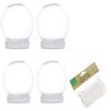 Spreading Love 2 You-Pckage of (4)- 4 inch Plastic Snow Globes + (1) Pack Fake Snow-Great for Holiday Expressions Like Christmas. view 1