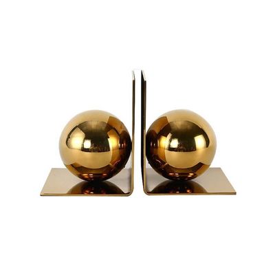 ARZARF Bookends Decorative Metal Ball Bookends, Bookends for Shelves, Heavy Duty Bookends, Indoor Living Room Desk Tops Non Skid Book Stoppers Decorative Bookend Bookends for Shelves