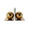 ARZARF Bookends Decorative Metal Ball Bookends, Bookends for Shelves, Heavy Duty Bookends, Indoor Living Room Desk Tops Non Skid Book Stoppers Decorative Bookend Bookends for Shelves view 1