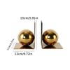 ARZARF Bookends Decorative Metal Ball Bookends, Bookends for Shelves, Heavy Duty Bookends, Indoor Living Room Desk Tops Non Skid Book Stoppers Decorative Bookend Bookends for Shelves view 2