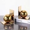 ARZARF Bookends Decorative Metal Ball Bookends, Bookends for Shelves, Heavy Duty Bookends, Indoor Living Room Desk Tops Non Skid Book Stoppers Decorative Bookend Bookends for Shelves view 4