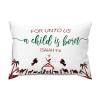 Black And Red Buffalo Plaid Decorative Lumbar Pillow Covers Cases for Unto Us A Child Is Born Isaiah 9 6 Rectangular Accent Throw Pillow Covers Cushion Cover for Couch Bed Sofa Living Room,20x30in view 1