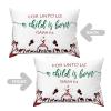 Black And Red Buffalo Plaid Decorative Lumbar Pillow Covers Cases for Unto Us A Child Is Born Isaiah 9 6 Rectangular Accent Throw Pillow Covers Cushion Cover for Couch Bed Sofa Living Room,20x30in view 4