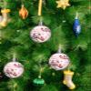 Christmas Ball Ornaments,Valentine's Day Gnome Heart Branch Plaid Pink Back Christmas Tree Hanging Decoration Shatterproof Plastic Baubles,Romantic Red Hearts Xmas Tree Pendants for Holiday Party view 4