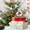 Christmas Ball Ornaments,Valentine's Day Red Sweetheart Plaid Leopard Retro Linen Christmas Tree Hanging Decoration Shatterproof Plastic Baubles,Romantic Heart Xmas Tree Pendants for Holiday Party view 3