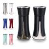 Black Salt and Pepper Shakers by Aelga, Salt Shaker with Adjustable Pour Holes, Black Kitchen Accessories, Decor for Kitchen,Restaurants,Camp,BBQ view 1