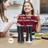 Black Salt and Pepper Shakers by Aelga, Salt Shaker with Adjustable Pour Holes, Black Kitchen Accessories, Decor for Kitchen,Restaurants,Camp,BBQ view 3