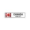 Personalized Canada Road Street Sign Custom Wall Art Customized Modern Indoor & Outdoor Decoration Canada Flag Country City Gift for Men Women, 3x12" view 1