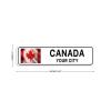 Personalized Canada Road Street Sign Custom Wall Art Customized Modern Indoor & Outdoor Decoration Canada Flag Country City Gift for Men Women, 3x12" view 2
