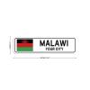 Personalized Malawi Street Sign Malawi Flag Custom City Name Metal Tin Plaque Malawi Road Wall Art Decor Home Decoration Customized Gift for Foreign Friend, Neighbor, 3x12" view 2