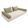Cover ONLY Model V4 Twin Velvet Knife Edge Indoor Daybed Cushion Bolster - AD304 view 1