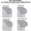 VIKAUL Chair Arm Protectors Slipcover Stretch Armrest Cover Set of 2 Sofa Non-Slip Arm Caps Armchair Cover Removable Armrest Cover for Recliner Couch Loveseat,Green view 4