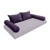 Cover ONLY Model V4 Twin Velvet Knife Edge Indoor Daybed Cushion Bolster - AD339 view 1