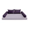 Cover ONLY Model V4 Twin Velvet Knife Edge Indoor Daybed Cushion Bolster - AD339 view 2