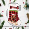 MALIHONG Personalized 2 Pack Merry Christmas Stocking Lovely Dog Jack Russell Terrier with Santa Hat Red Buffalo Plaid Snowflake Xmas Bag Fireplace Home Decor 14.4" view 2
