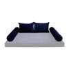 Cover ONLY Model V4 Twin Velvet Knife Edge Indoor Daybed Cushion Bolster - AD373 view 2