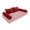 Cover ONLY Model V4 Twin Velvet Knife Edge Indoor Daybed Cushion Bolster - AD369 view 1