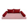 Cover ONLY Model V4 Twin Velvet Knife Edge Indoor Daybed Cushion Bolster - AD369 view 2