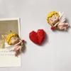 2pcs 3D Cupid Little Angel Archery Love Magnetic Refrigerator Sticker Stereo Resin Creative Design Message Board Notes Kitchen Home Decorations Gift view 2