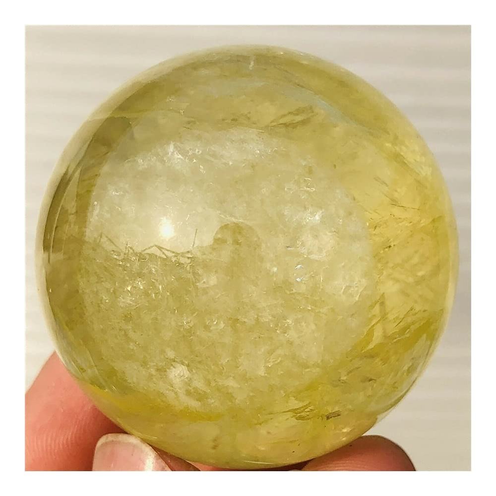 WGPHD Health & Household Natural Topaz Rainbow Quartz Crystal Ball Healing Ball (Size : 300-350g)