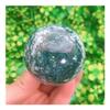 WGPHD Health& Household Natural Crystals Quartz Moss Agate Sphere Energy Reiki Healing Stone Ball Room Home Aquarium Decoration Gemstone (Size : 6-6.5cm) view 1