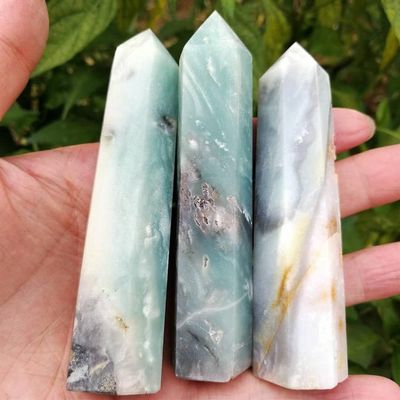 WGPHD Health & Household Natural Blue Sky Tower Quartz Caribbean Calcite Crystals Point for Decoration for Sale (Size : Approx 80-110mm)