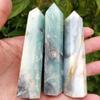 WGPHD Health & Household Natural Blue Sky Tower Quartz Caribbean Calcite Crystals Point for Decoration for Sale (Size : Approx 80-110mm) view 1