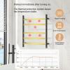 Aetoxb 5-Bar Heated Towel Rack Wall Mounted, Electric Bathroom Towel Warmer Rack with Built-in Timer, Plug-in Matte Black Stainless Steel Towel Dryer for Bathroom, Matte Black view 4