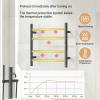 Aetoxb 4-Bar Heated Towel Rack for Bathroom, Wall-Mounted Electric Towel Warmer Rack with Timer, Plug-in Stainless Steel Towel Dryer, Matte Black view 4