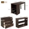 Twin Loft Bed with Desk Low Study Kids Twin Loft Bed with Storage Drawers, Low Loft Bed Twin for Kids Twin Loft Bed with Safety Guard Rails and Bookcase Shelf (Espresso, Twin Loft with Desk) view 4