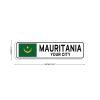 Personalized Mauritania Street Sign Mauritania Flag Custom City Name Metal Tin Plaque Mauritania Road Wall Art Decor Home Decoration Customized Gift for Foreign Friend, Neighbor, 3x12" view 2
