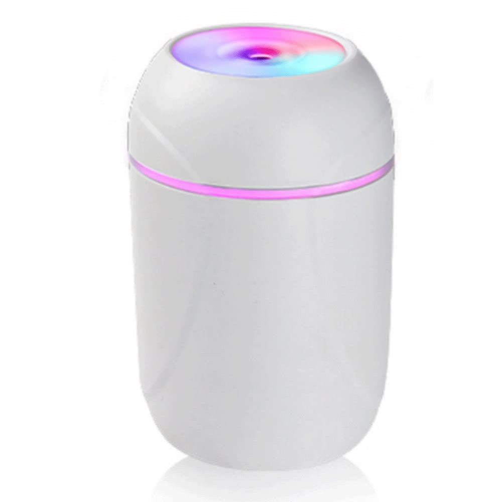 OJOINK Humidifier for Bedroom, 300ML Quiet Humidifiers USB Portable Desk Humidifier, for Home (Color : White)