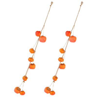 Fall Decor Fall Decor Fall Decor 2pcs Artificial Fruits Garland Realistic Persimmons String for Photography Display Fall Home Farmhouse Hanging Decor Home Decor Home Decor Home Decor