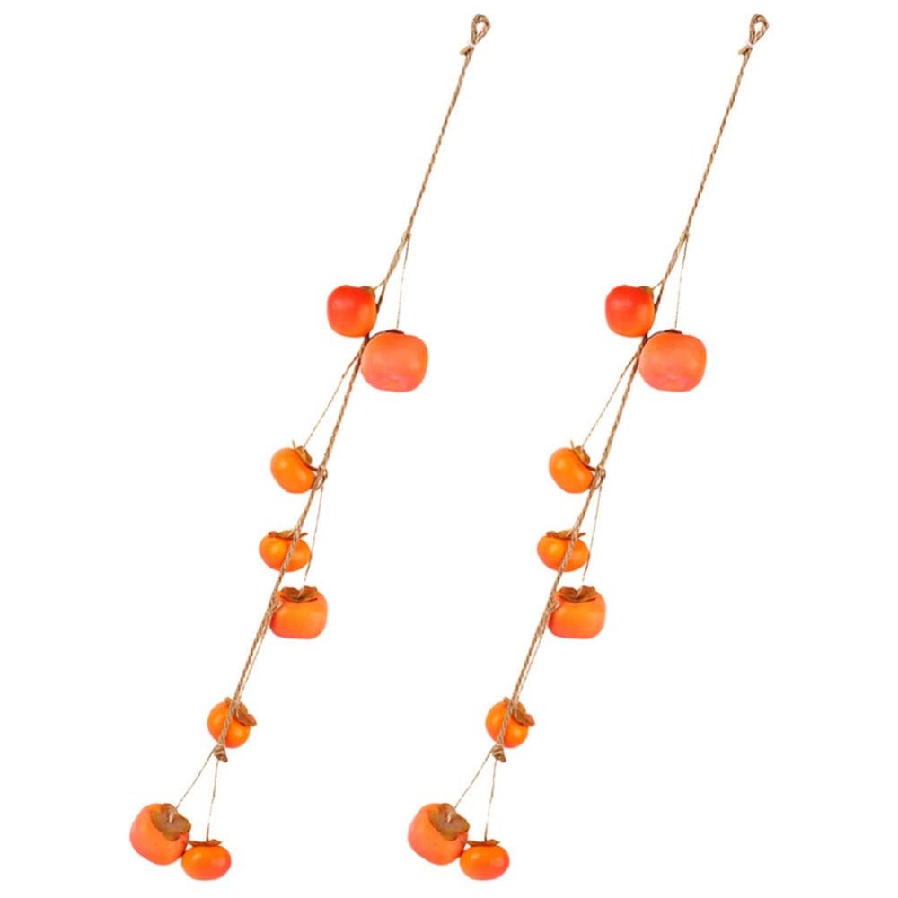 Fall Decor Fall Decor Fall Decor 2pcs Artificial Fruits Garland Realistic Persimmons String for Photography Display Fall Home Farmhouse Hanging Decor Home Decor Home Decor Home Decor