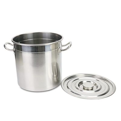 AIZYR Stainless Steel Stockpot Heavy Kettle Outdoor Turkey Fryer Pot Soup Bucket with Basket and Lid Cookware for Lobster,Shrimp,Crawfish Boil,35cm/13.8inch