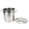 AIZYR Stainless Steel Stockpot Heavy Kettle Outdoor Turkey Fryer Pot Soup Bucket with Basket and Lid Cookware for Lobster,Shrimp,Crawfish Boil,35cm/13.8inch view 1