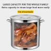 AIZYR Stainless Steel Stockpot Heavy Kettle Outdoor Turkey Fryer Pot Soup Bucket with Basket and Lid Cookware for Lobster,Shrimp,Crawfish Boil,35cm/13.8inch view 3